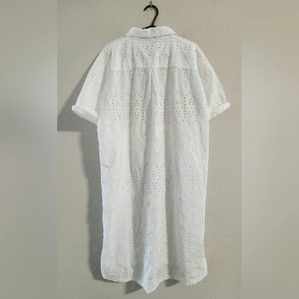 Tuckernuck Women’s Provincial Eyelet s/s button down dress/coverup size large - Picture 5 of 8
